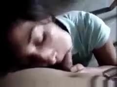 My adorable, dark-haired Latina coed gave a deepthroat oral.